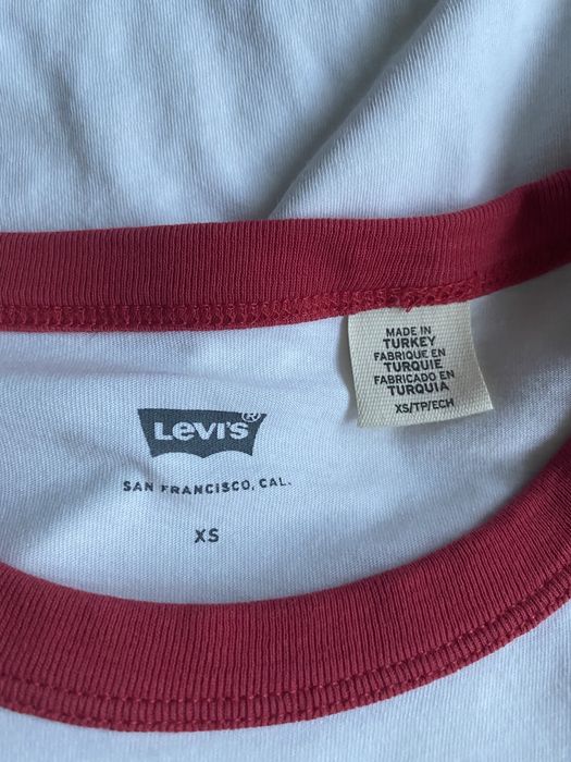 Xs Levis bluzka czerwono biała