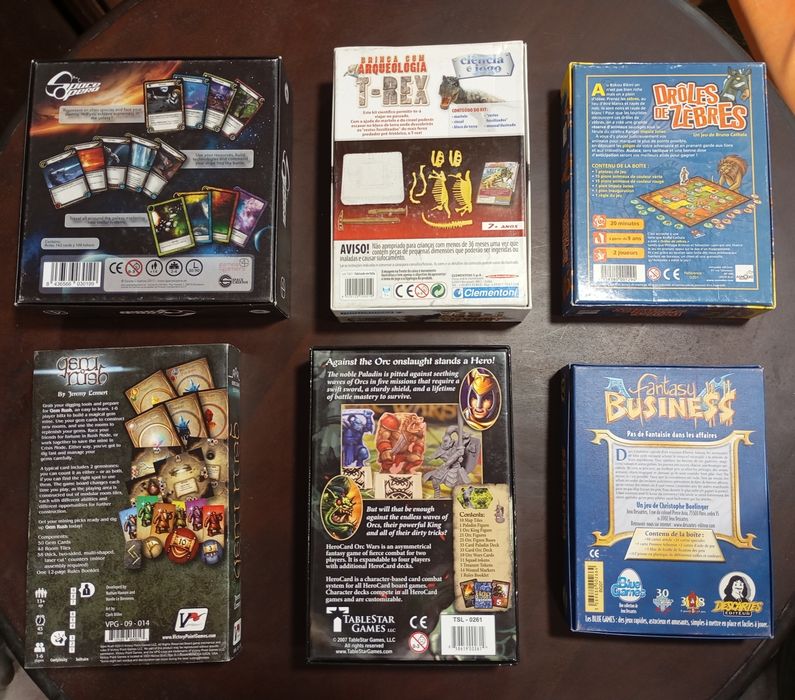 Vários jogos de tabuleiro a 5€ cada
