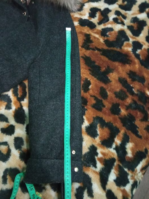 Пальто 52р, кашемир+воротник песец