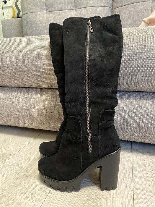 Замшеві зимові чоботи, 36 розмір