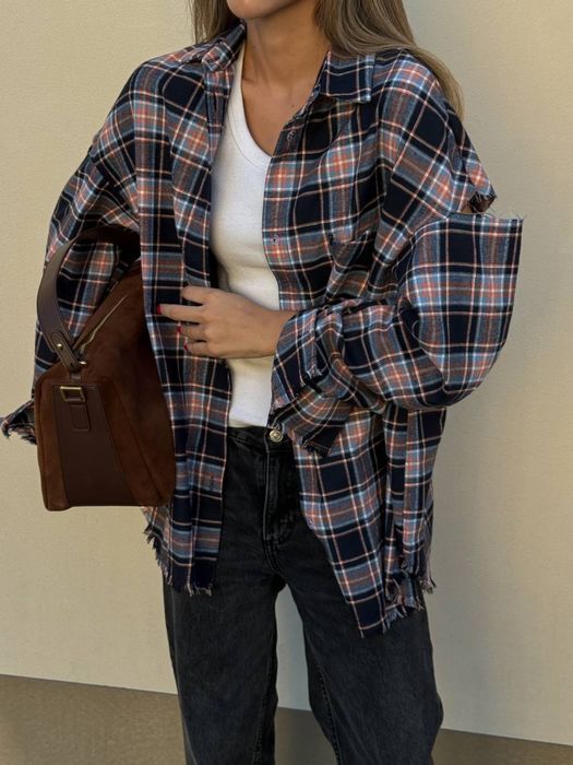 Сорочка в клітинку, трендова