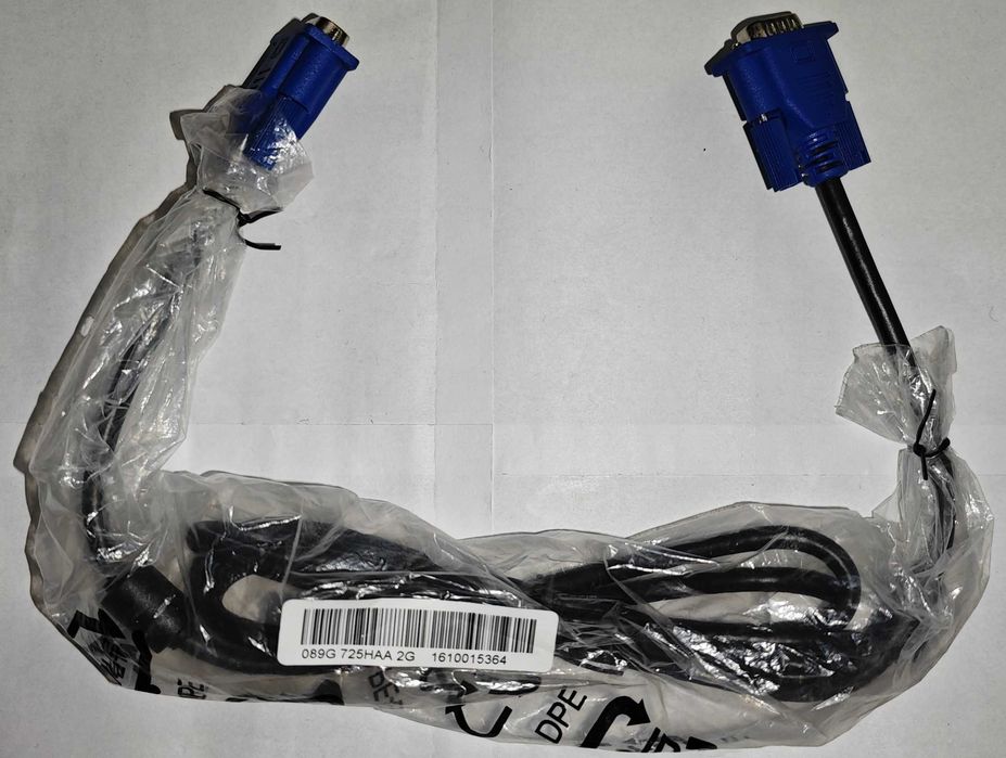 Kabel VGA, złącza 15-pin, wtyczki: męska-męska, dł. 160 cm