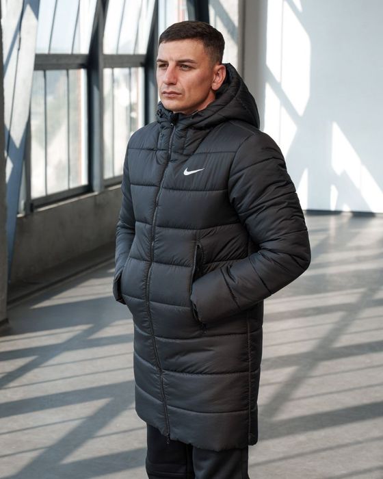 Куртка парка чоловіча зимова Nike + шапка у подарунок!