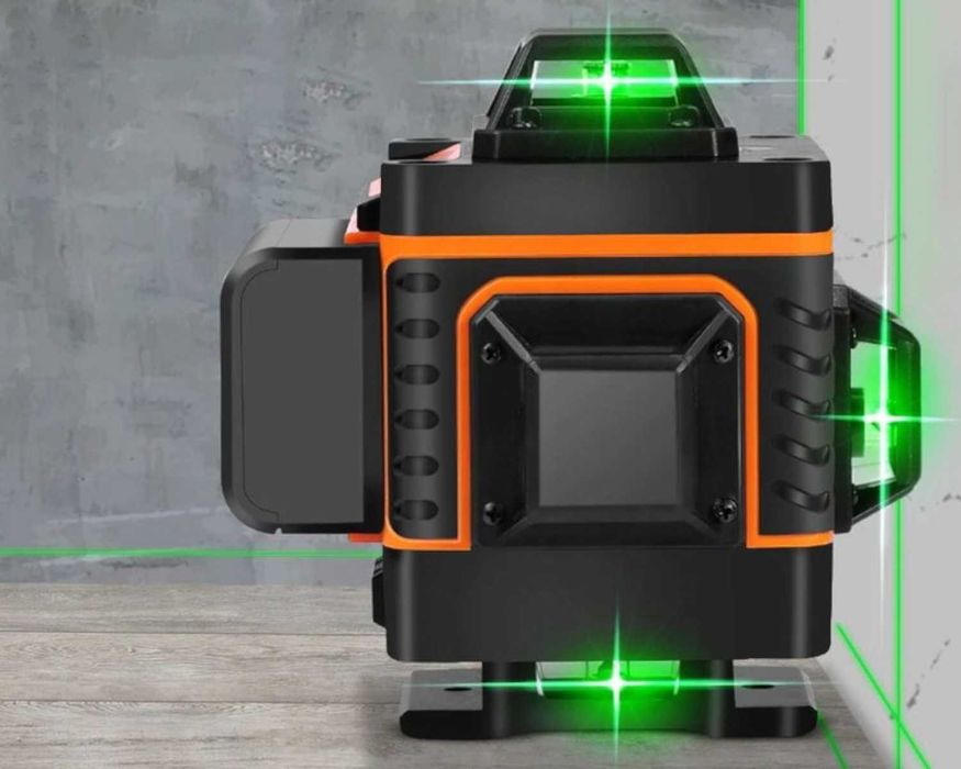 SUPER Laser Krzyżowy 4D 16 Linii Zielony 360° IP54 Platforma PILOT