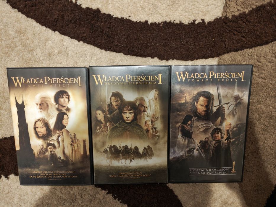 Władca pierścieni 3 części 3 x vhs