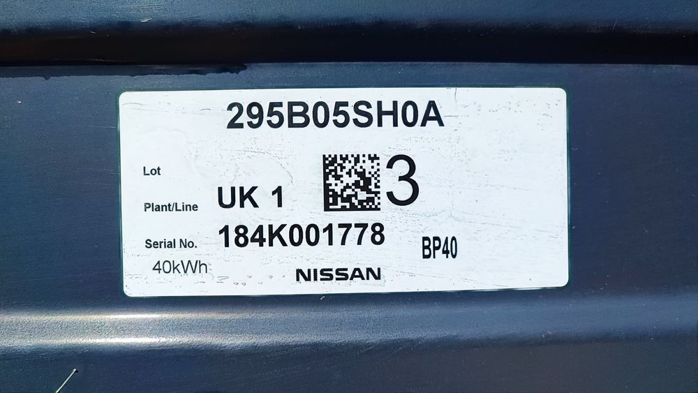 Bateria de Nissan Leaf 40KWh com uns 17KWh úteis