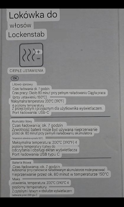 Nowa bezprzewodowa lokówka do włosów z gniazdem USB EasyHome