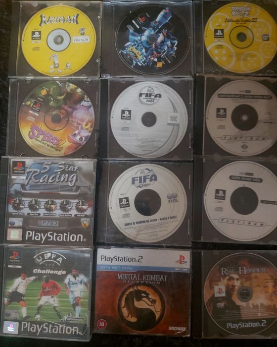 PlayStation Jogos e Cartões de Memória.