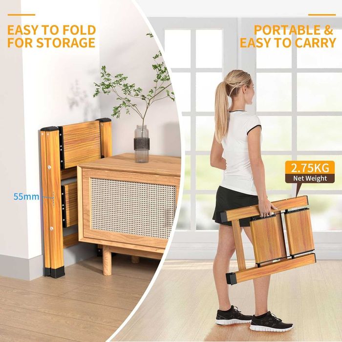 Escada dobrável portátil alumínio estante -2 ou 3 degraus-ENVIO GRÁTIS