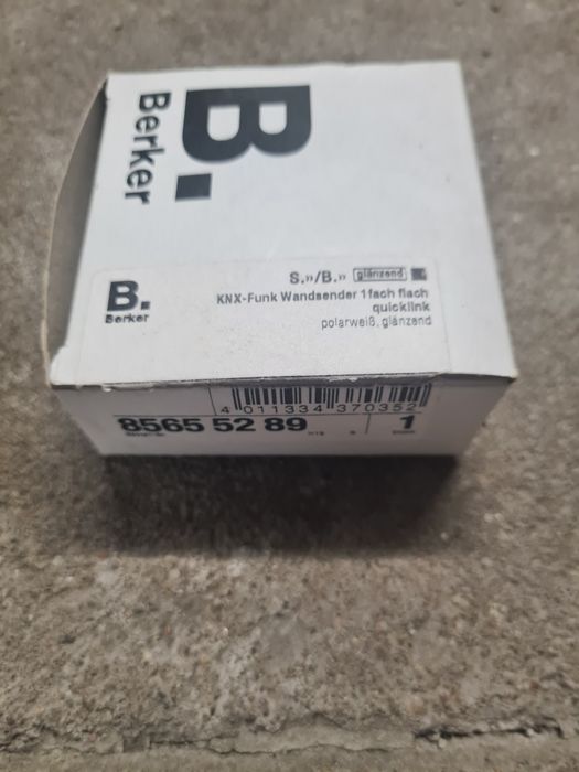 KNX RF przycisk 1-kr płaski biay połysk