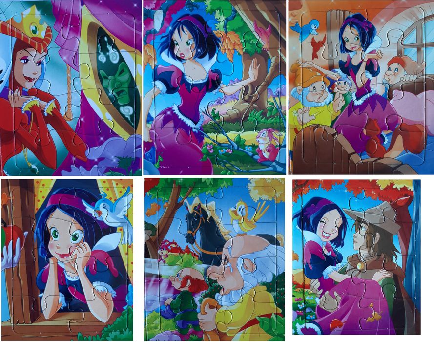 Livro Branca de Neve com puzzles