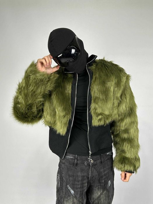 Бомбер зелений камо с мехом куртка курточка пуховик мех MA-1 jacket