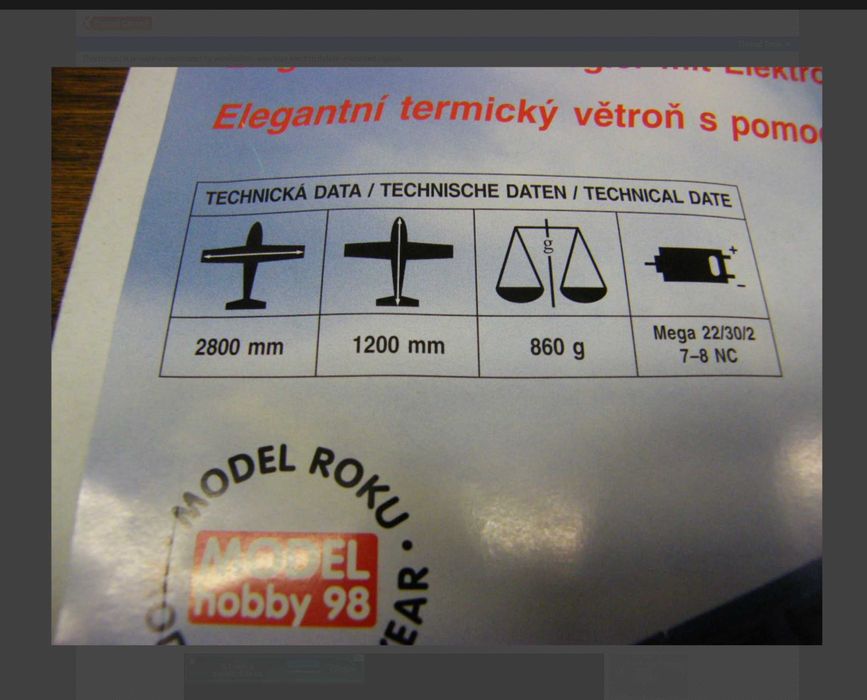 Szybowiec  Reichard Modelsport Elipsoid 2800 zdalnie sterowane samolot