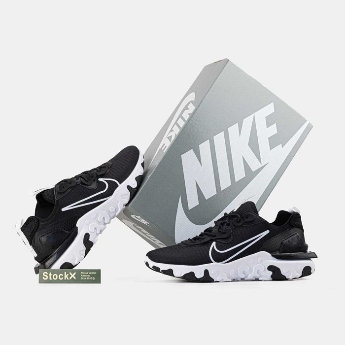 Чоловічі кросівки Nike React Vision "Waterproof Black/White" Розміри 40-45
