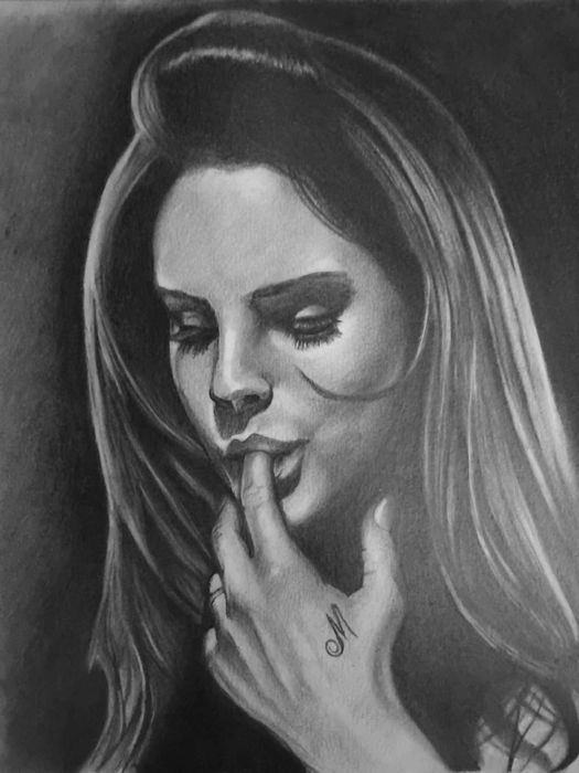 Portret ołówkiem A4 – Lana Del Rey