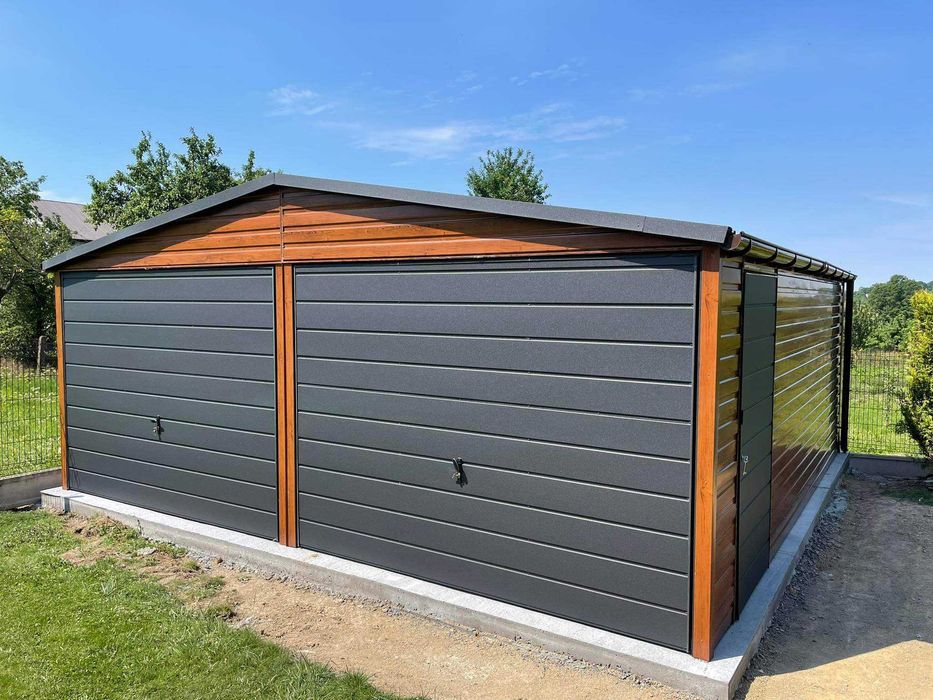 Garaż blaszany schowek domek  6x5.  Wzmocniony PROFILAMI. Producent SZYBKA REALIZACJA