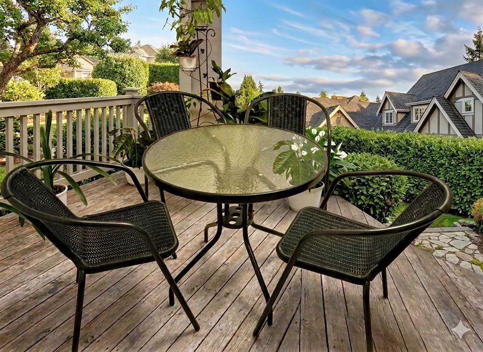 Комплект садовой мебели Круглый или Квадратный Стол + Стулья 2 3 4 Садовая мебель для Дачи Сада Кафе Балкона Террасы Садові меблі Стіл + Стільці