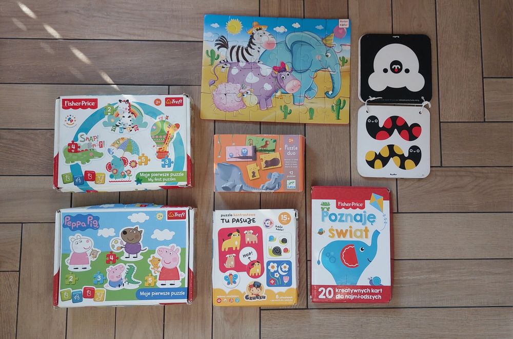 Zestaw puzzle układanki 2+ czuczu Fisher Price Djeco Trefl