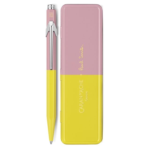 Ручка Caran d'Ache 849 Paul Smith Chartreuse Yellow  Rose Pink + пенал