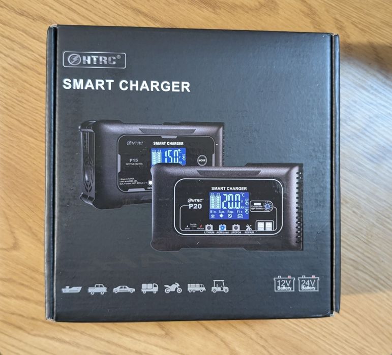 HTRC P20 — інтелектуальний зарядний пристрій для 12V та 24V