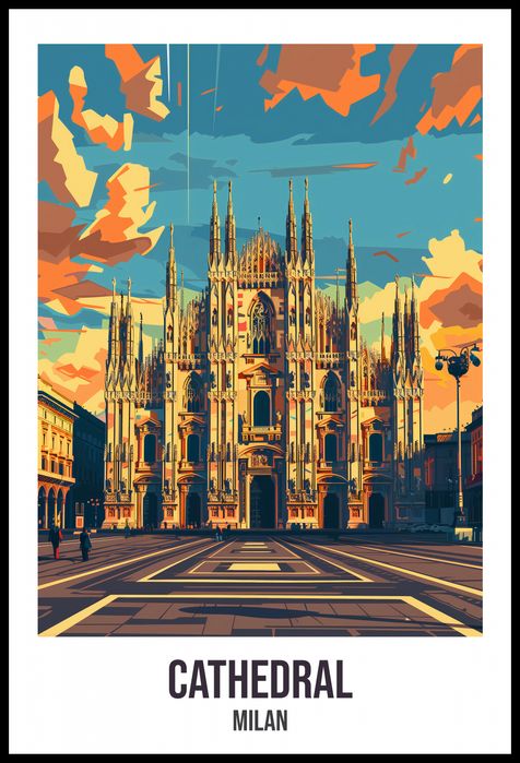 Plakat 61x90,5cm Cathedral, Milan