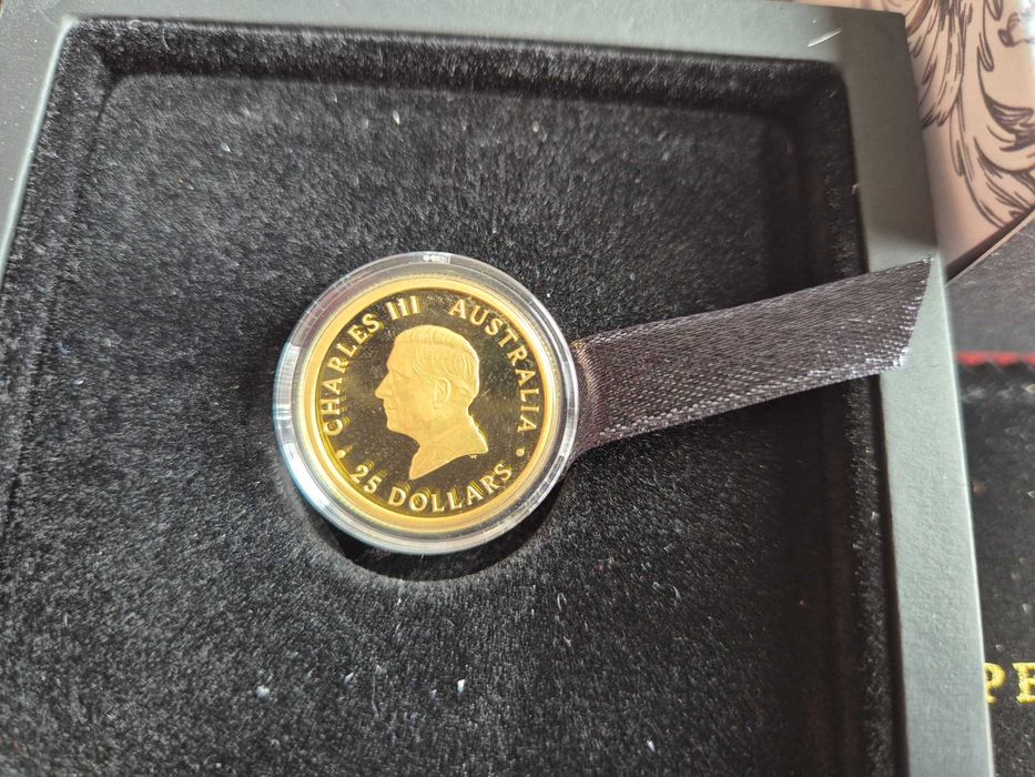 Moeda ouro Australia Carlos III 25 dólares