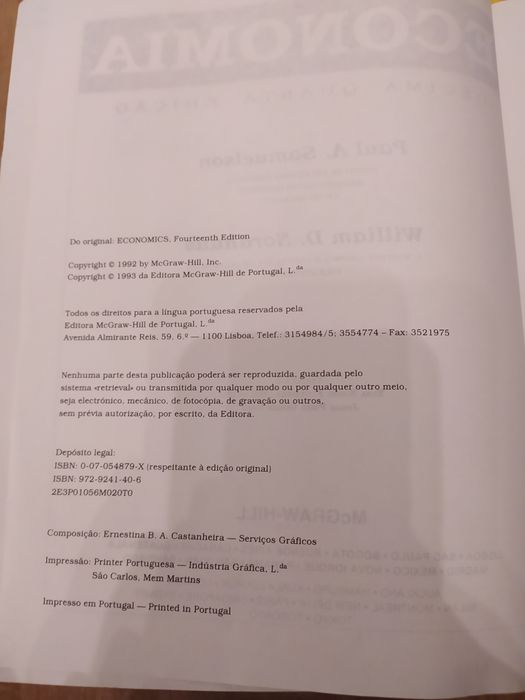 Economia- Paul A. Samuelson & William D. Nordhaus