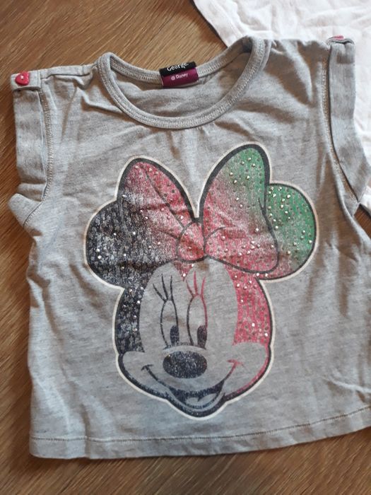 Bluzki na krótki rękaw myszka minnie 80/86