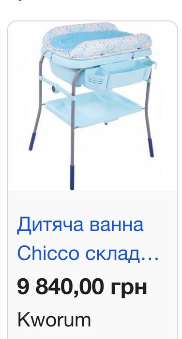 Дитяча ванночка на ніжках