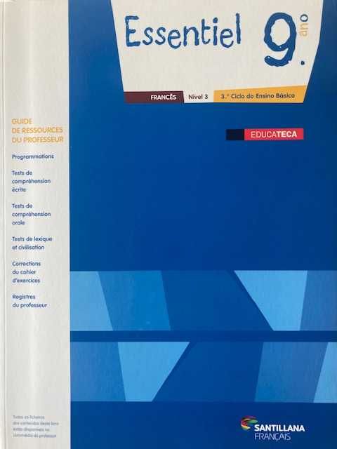 Essentiel 9º ano, Francês Nível 3 - Pack do professor