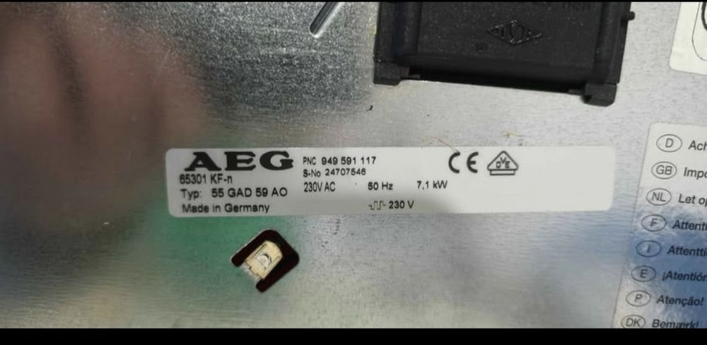 Placa de vitroceramica AEG