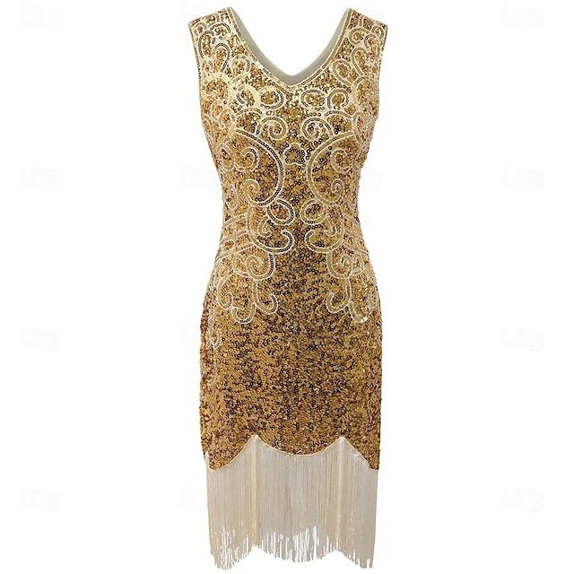 Sukienka cekinowa Gatsby lata 20 -XS