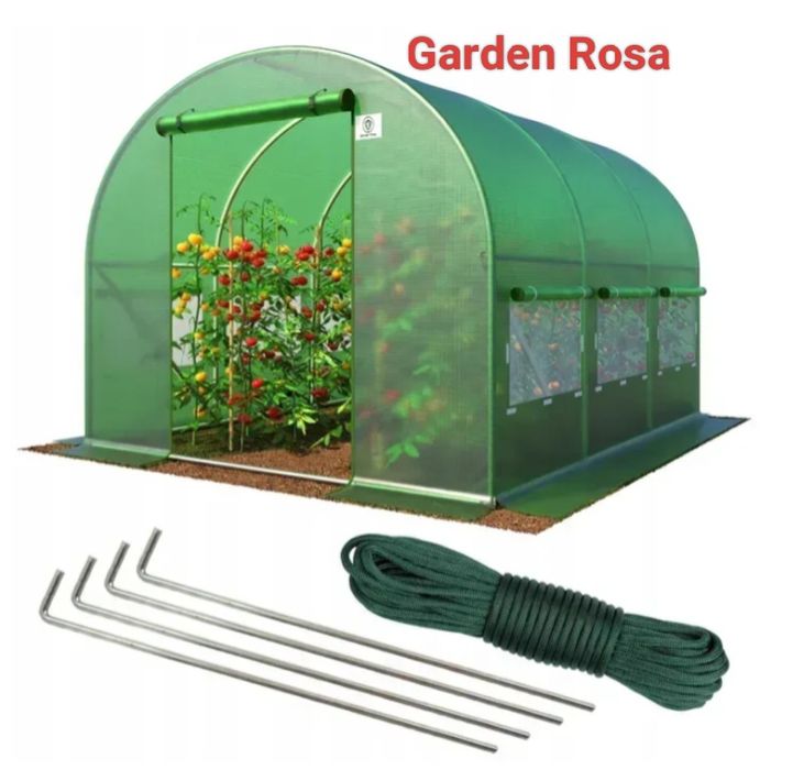 Усиленная теплица парник 6 м² | 3×2×2 м | 6 окон с москитной  сеткой