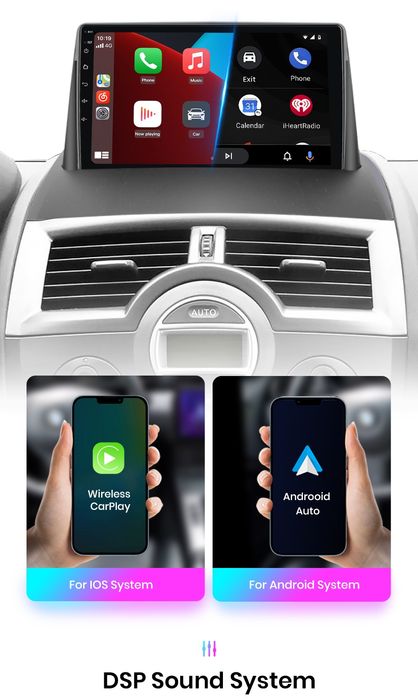 Rádio 9" android 2/32GB Renault Megane 2 CARPLAY WIFI GPS Novo