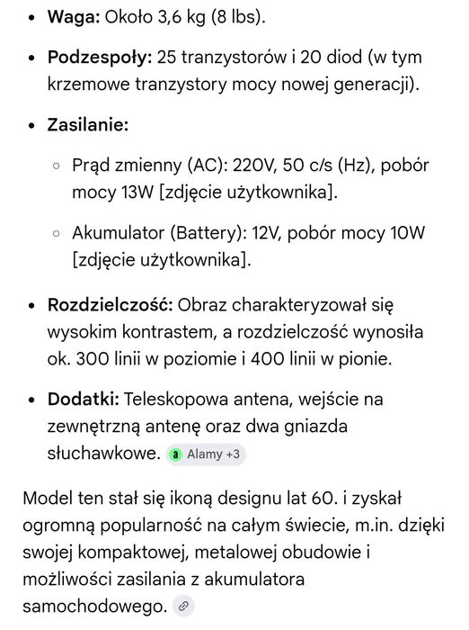 Sony MICRO TV 5-303E ..antyk