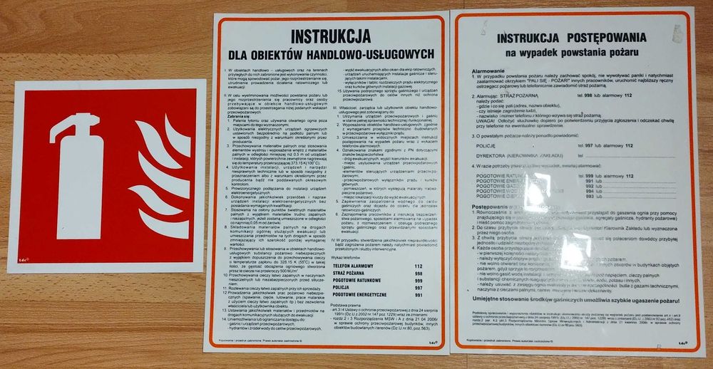 Instrukcje niezbędne przy prowadzeniu firmy, sklepu