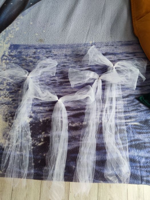 Tablice rejestracyjne ślubne + 4 kokardy