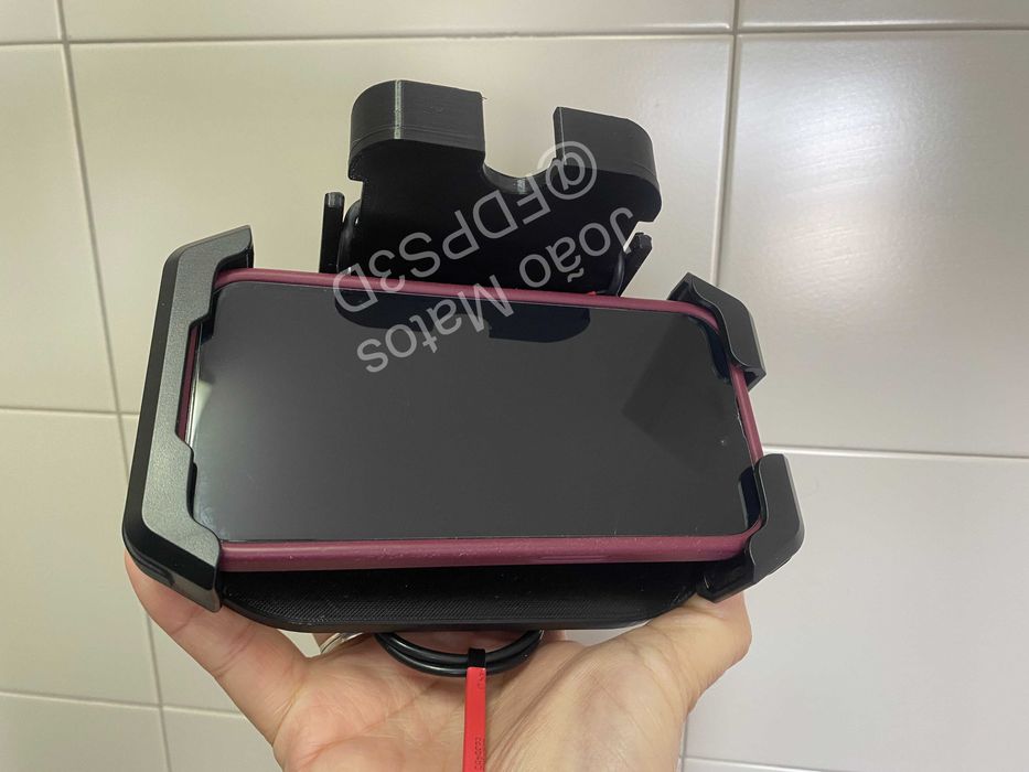 Suporte telemóvel e Racebox mini para volante de kart c/kit Sodi/Birel