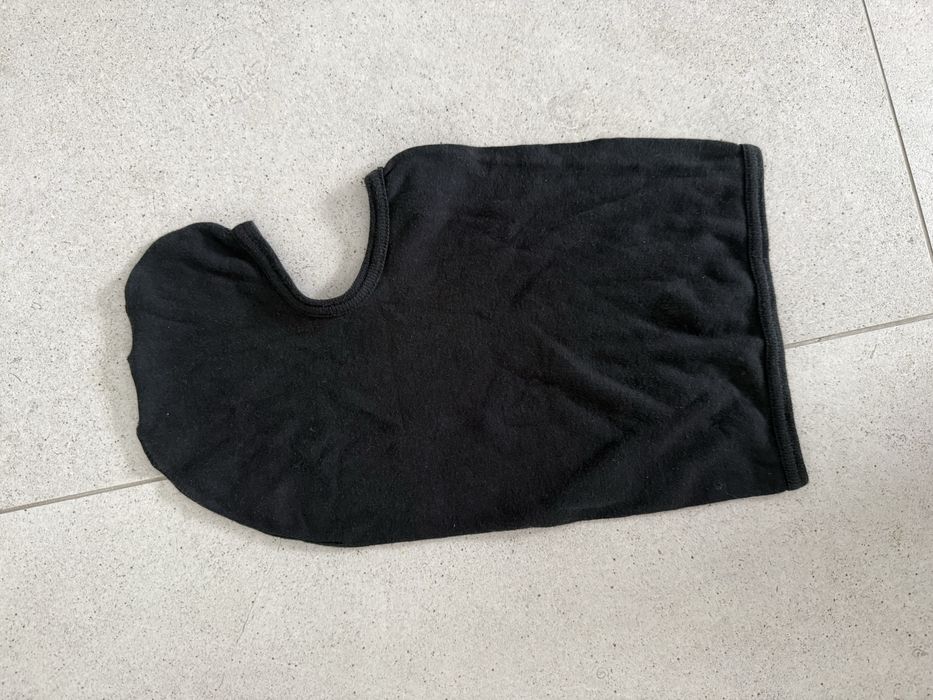 Czarna bawełniana kominiarka narciarska decathlon