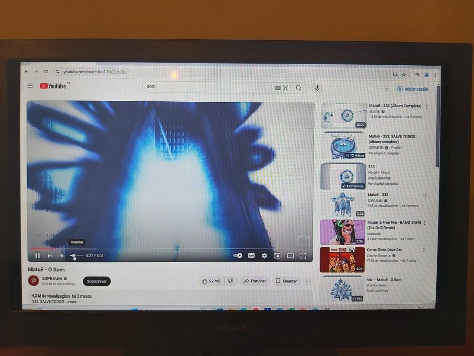 Ecrã TV Mitsai LCD com hdmi usb vga