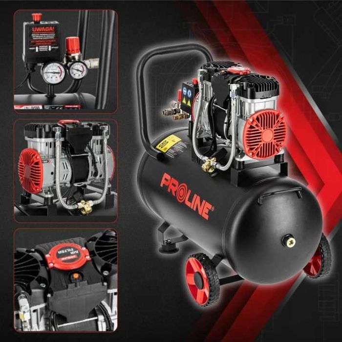 Безмасляний поршневий компресор 50 л P200005 8 бар компрессор ТИХИЙ