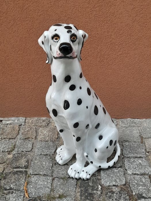 CÃO de Loiça Dálmata Grande 80 cm - cerâmica feito em PORTUGAL novo