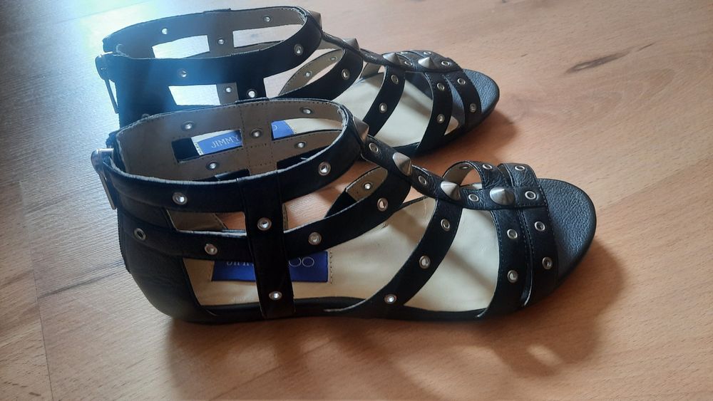 Damskie buty sandały. Sandaler Jimmy Choo H&M