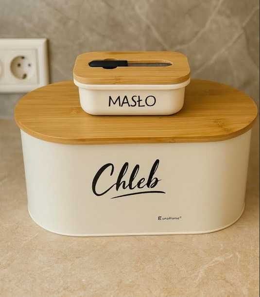 zestaw chlebak + 3 pojemniki + maselniczka do kuchni