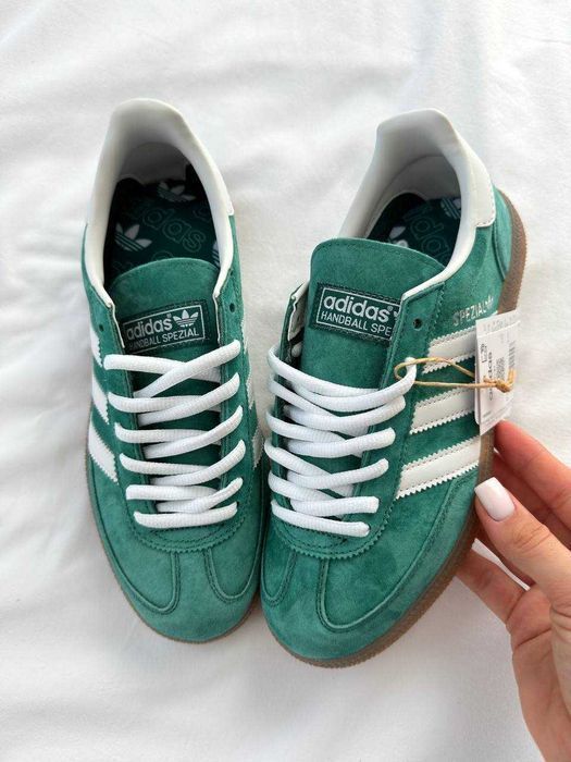 Жіночі кросівки Adidas Spezial зелені замшеві | женские кроссовки