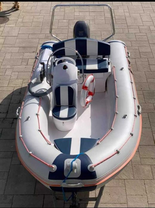 motorówka, łódź, zestaw RIB Kolibri 450 Lux (2014) + Mercury F50 (2011) + Przyczepa | REJA24