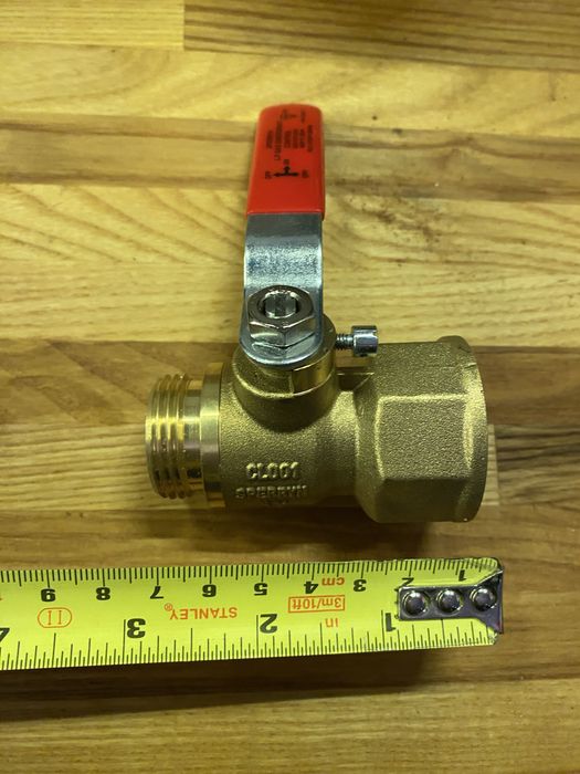 Zawór kulowy prosty mosiadz nowy