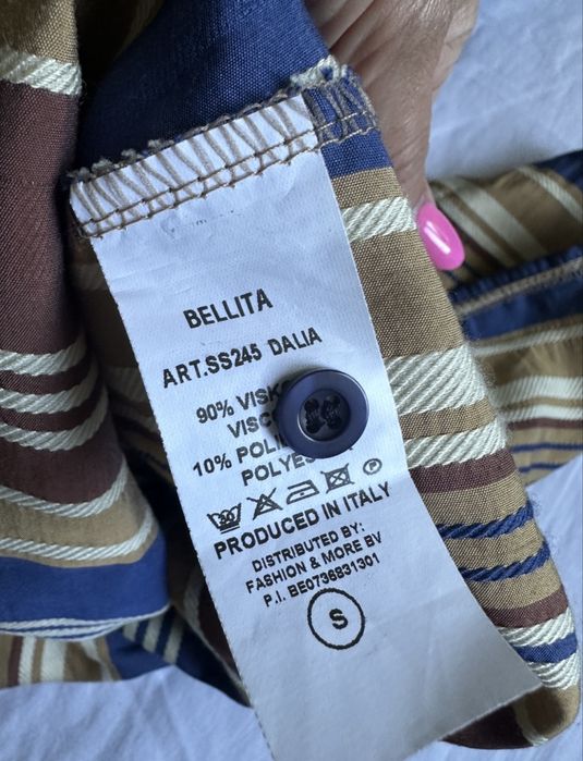 Wloska sukienka w paski wiskoza