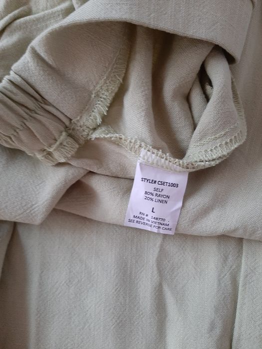 Nowe spodnie pistacjowe L skład Rayon i lenn