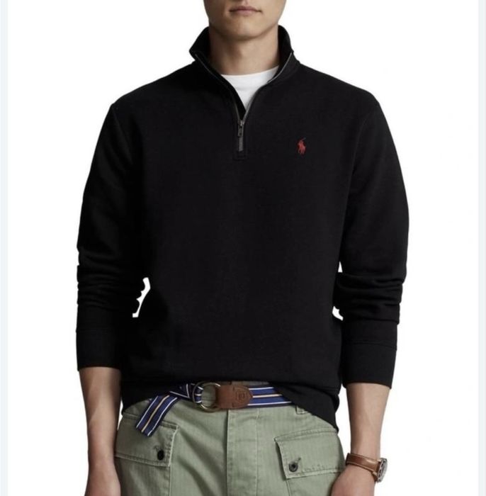 Мужская зипка свитшот polo ralph lauren fleece 1/4-zip sweatshirt
